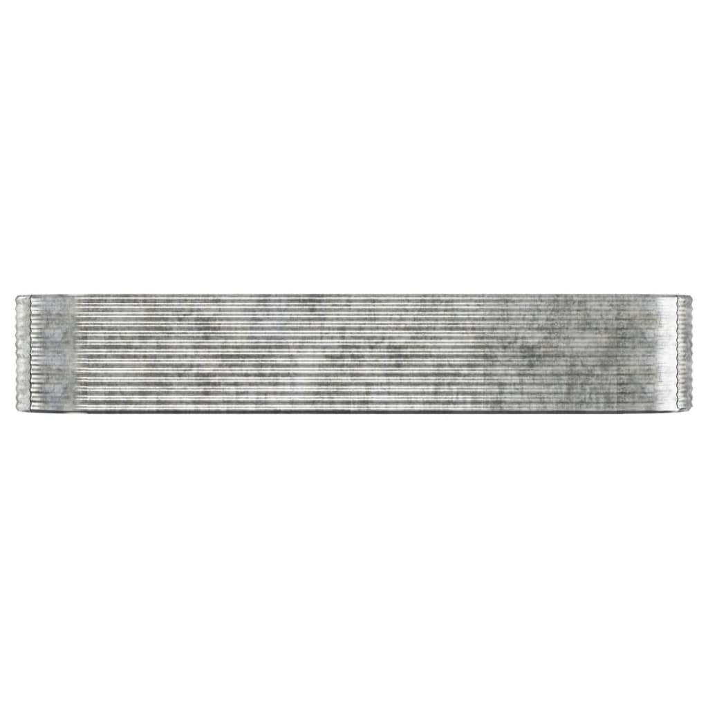 Garden Raised Bed Galvanised Steel 396x100x68 cm Silver