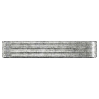Garden Raised Bed Galvanised Steel 396x100x68 cm Silver