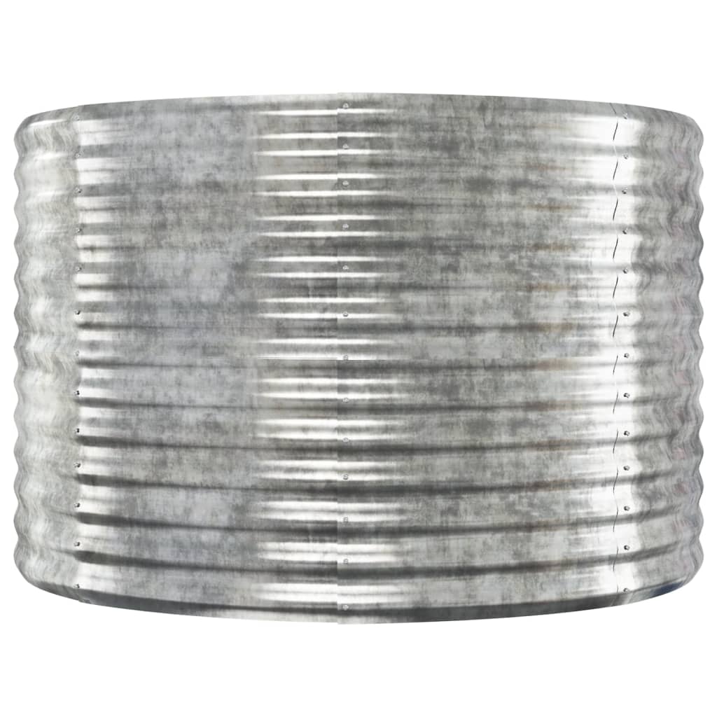 Garden Raised Bed Galvanised Steel 396x100x68 cm Silver