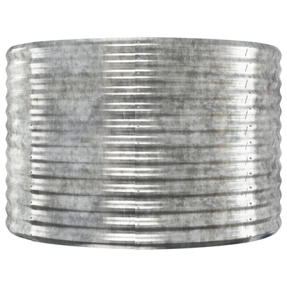 Garden Raised Bed Galvanised Steel 396x100x68 cm Silver