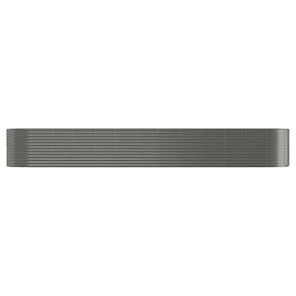 Garden Raised Bed Powder-coated Steel 507x100x68 cm Grey