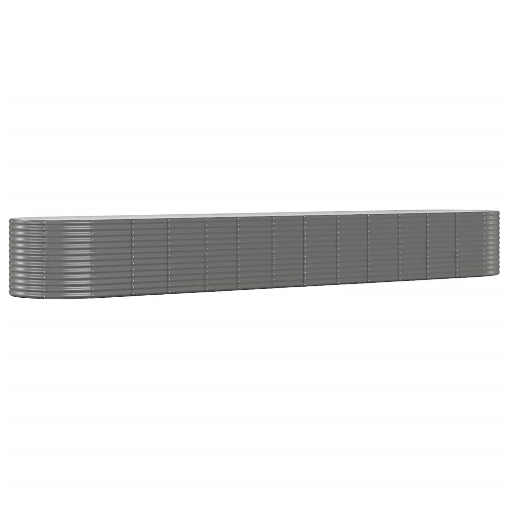Garden Raised Bed Grey 554x100x68 cm Powder-coated Steel