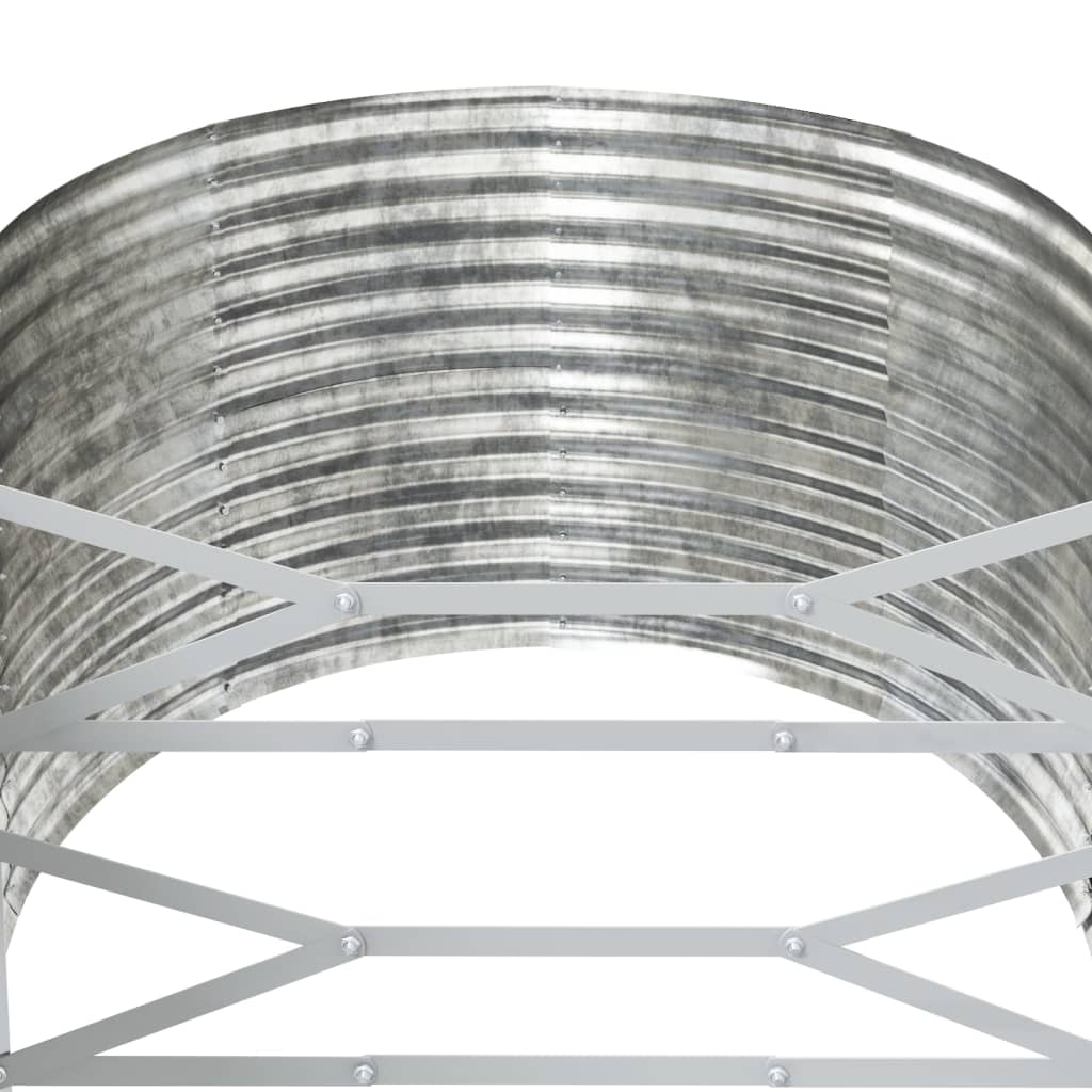 Garden Raised Bed Silver 554x100x68 cm Powder-coated Steel