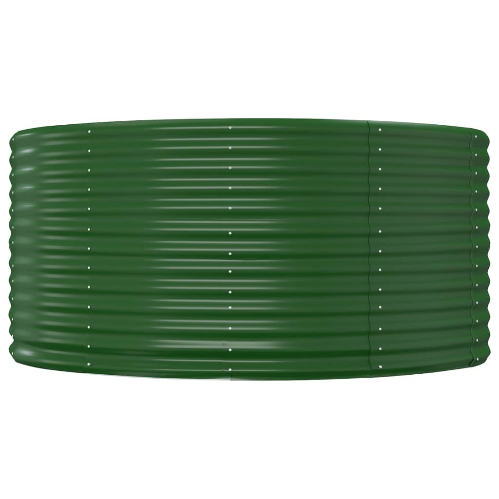 Garden Raised Bed Green 140x140x68 cm Galvanised Steel