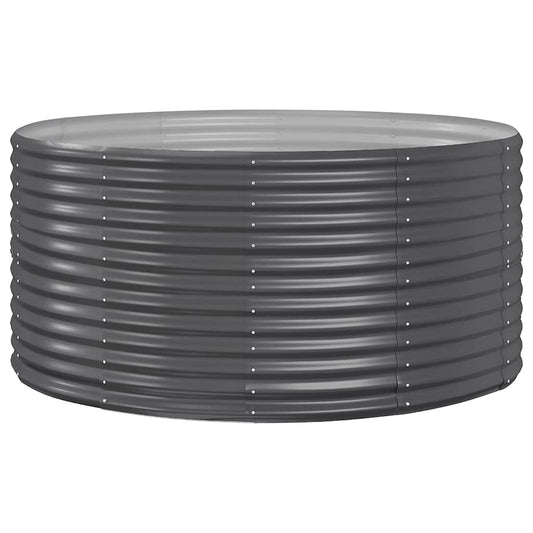 Garden Raised Bed Anthracite 140x140x68 cm Galvanised Steel
