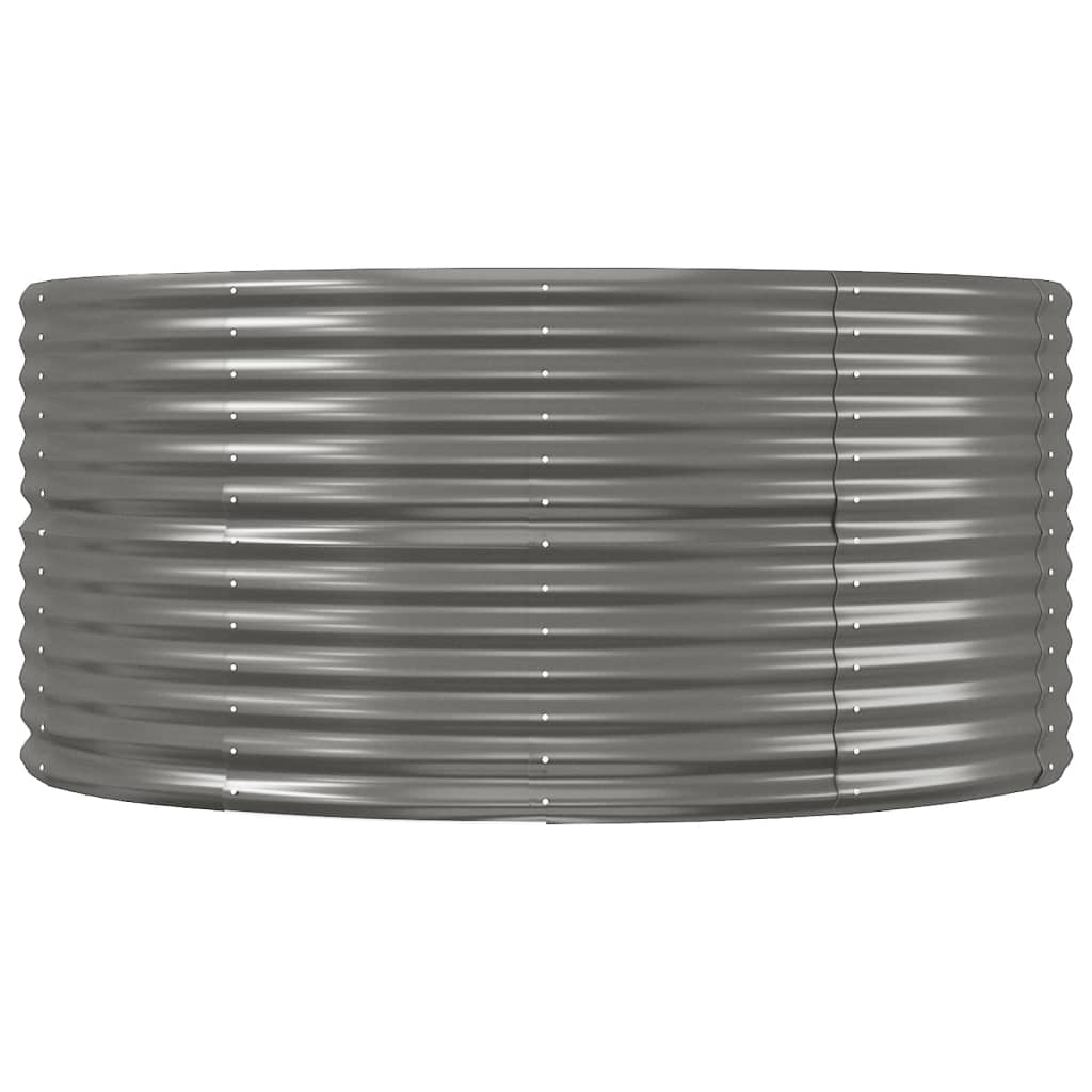 Garden Raised Bed Grey 212x140x68 cm Galvanised Steel