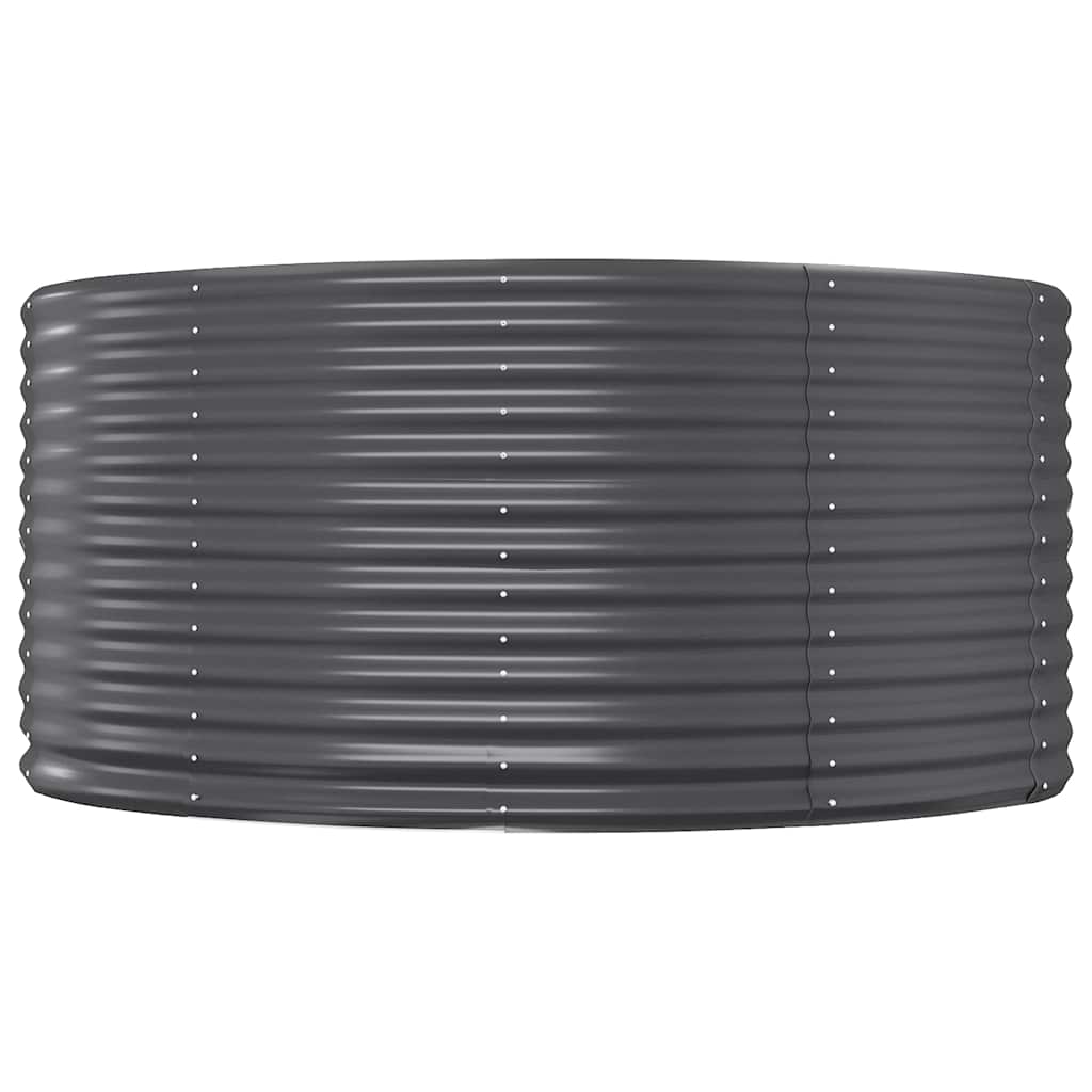 Garden Raised Bed Anthracite 212x140x68 cm Galvanised Steel