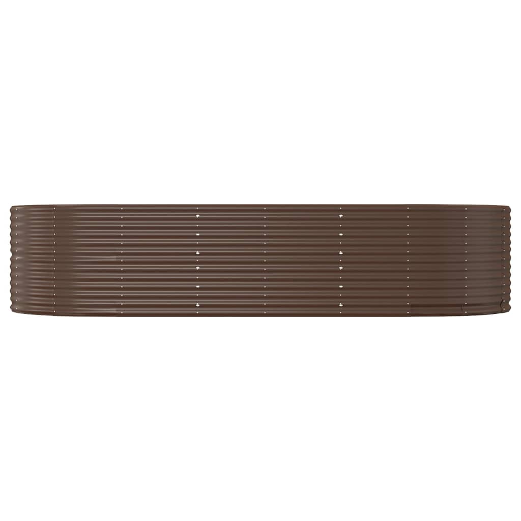 Garden Raised Bed Brown 291x140x68 cm Galvanised Steel