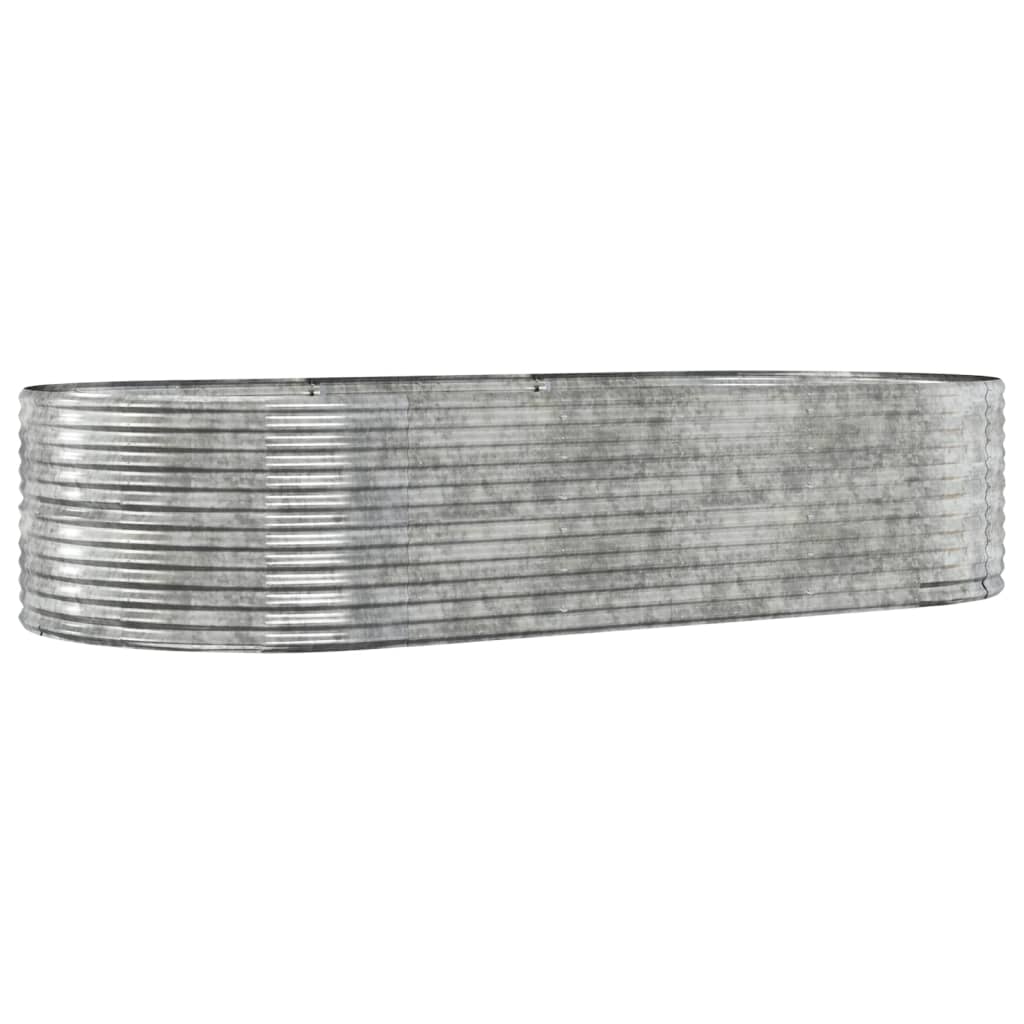 Garden Raised Bed Silver 291x140x68 cm Galvanised Steel