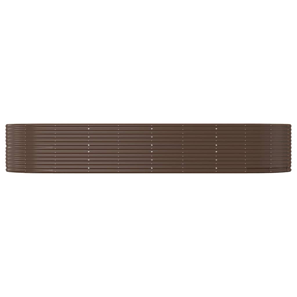Garden Raised Bed Brown 367x140x68 cm Galvanised Steel