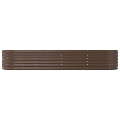 Garden Raised Bed Brown 367x140x68 cm Galvanised Steel
