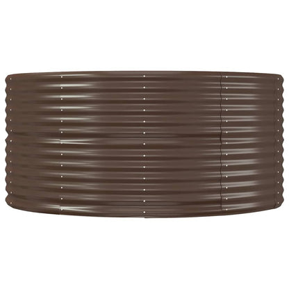 Garden Raised Bed Brown 367x140x68 cm Galvanised Steel