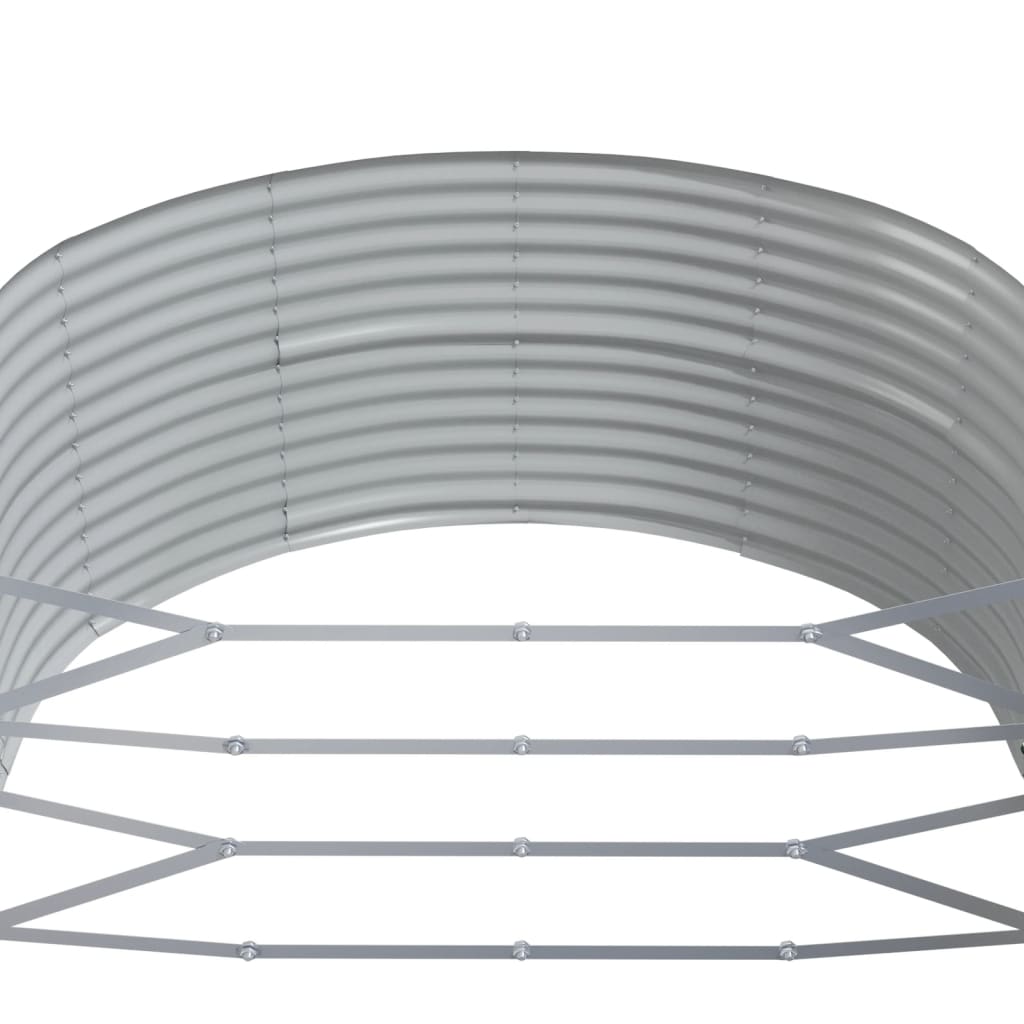 Garden Raised Bed Brown 367x140x68 cm Galvanised Steel