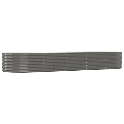 Garden Raised Bed Grey 447x140x68 cm Galvanised Steel