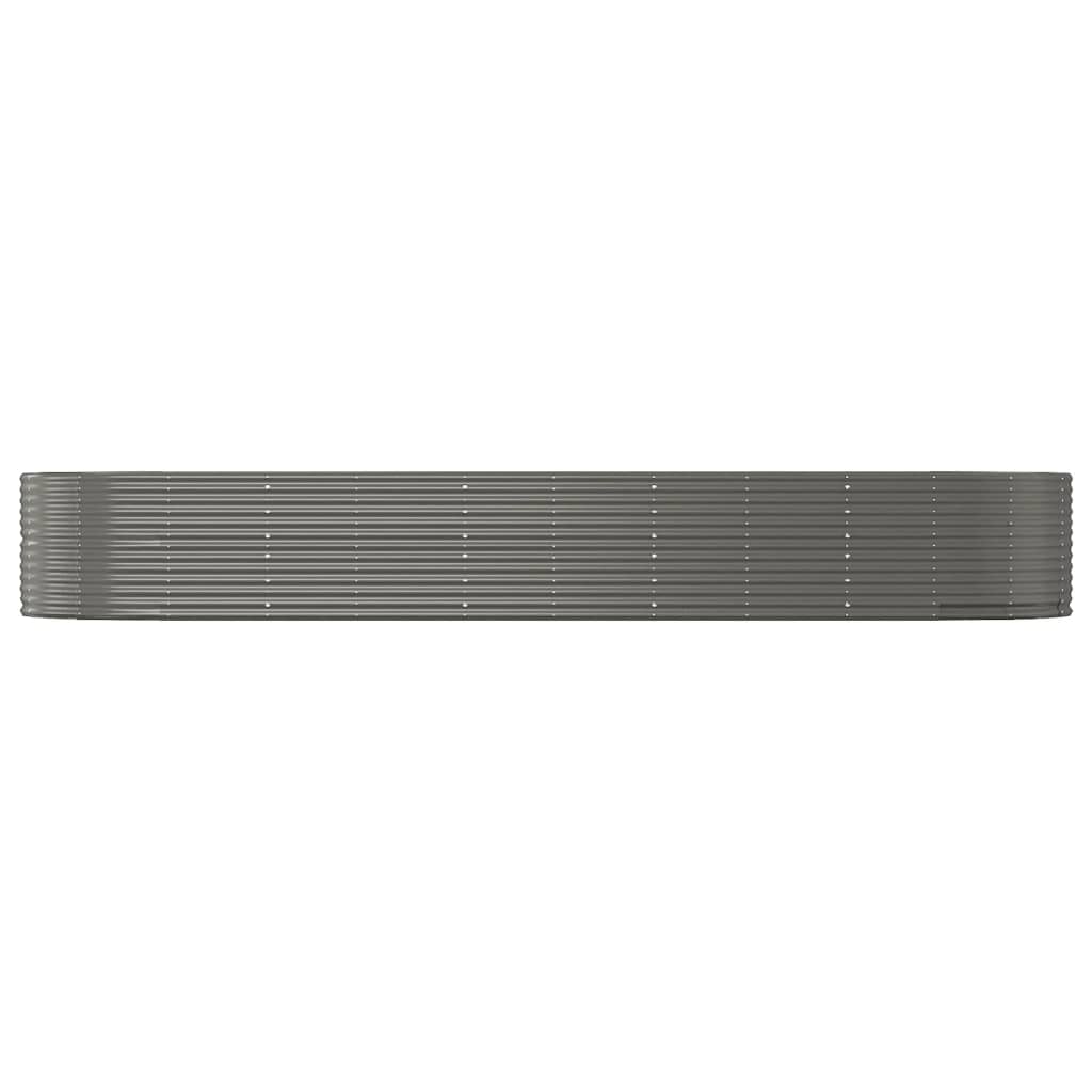 Garden Raised Bed Grey 447x140x68 cm Galvanised Steel