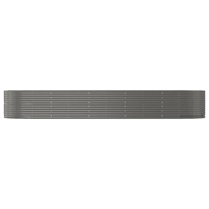 Garden Raised Bed Grey 447x140x68 cm Galvanised Steel