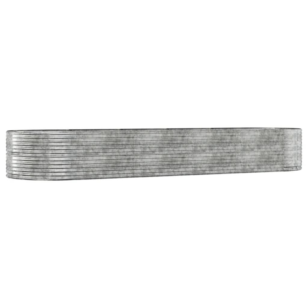 Garden Raised Bed Silver 447x140x68 cm Galvanised Steel