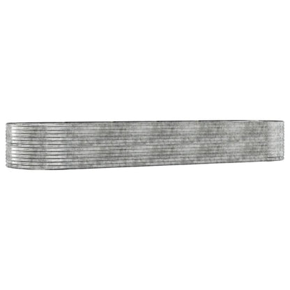 Garden Raised Bed Silver 447x140x68 cm Galvanised Steel