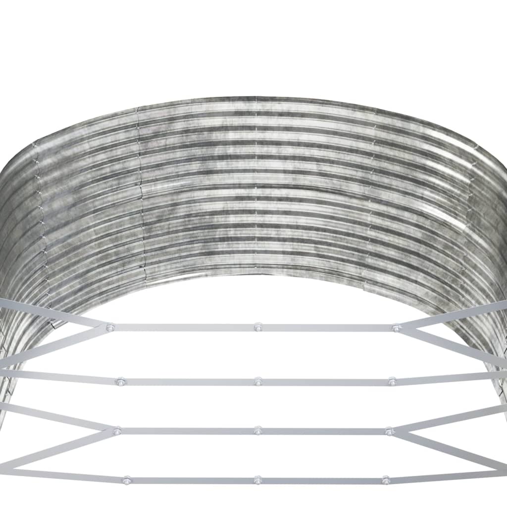 Garden Raised Bed Silver 447x140x68 cm Galvanised Steel