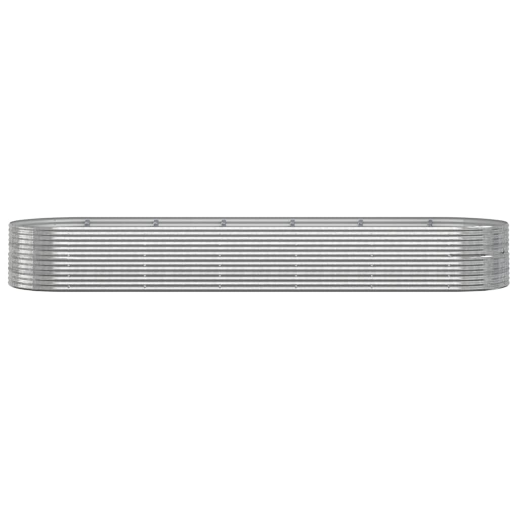 Garden Raised Bed | Silver | Powder-coated steel | Large | Tough