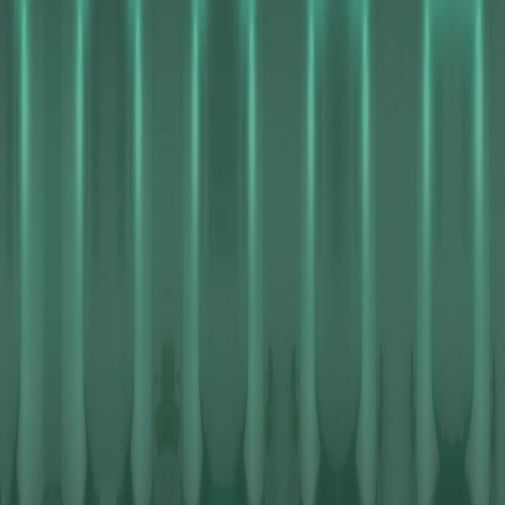 Roof Panels 12 pcs Galvanised Steel Green 60x36 cm