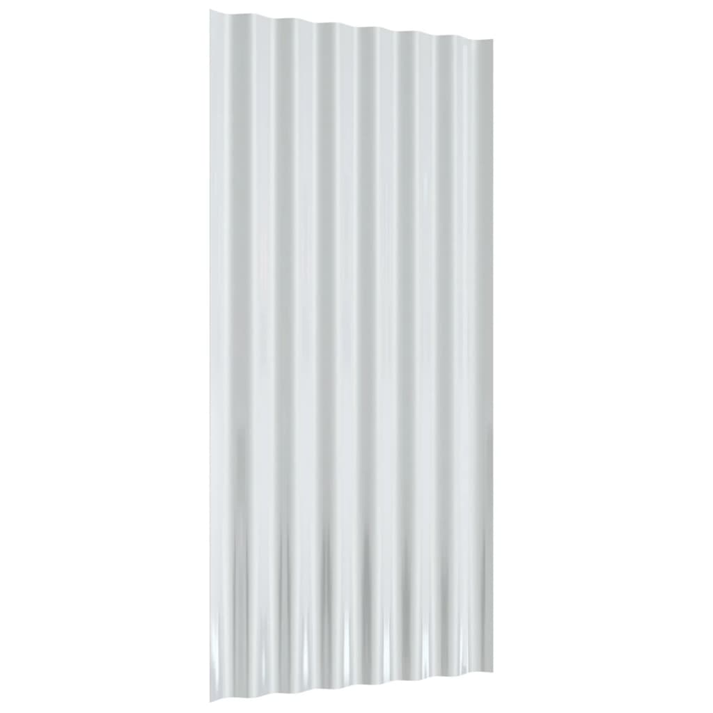 Roof Panels 12 pcs Galvanised Steel Anthracite 80x36 cm