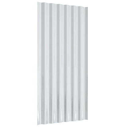 Roof Panels 36 pcs Galvanised Steel Green 80x36 cm