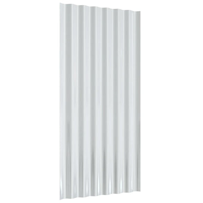 Roof Panels 36 pcs Galvanised Steel Brown 80x36 cm
