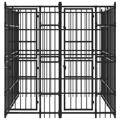 Outdoor Dog Kennel Steel 3.69 m²