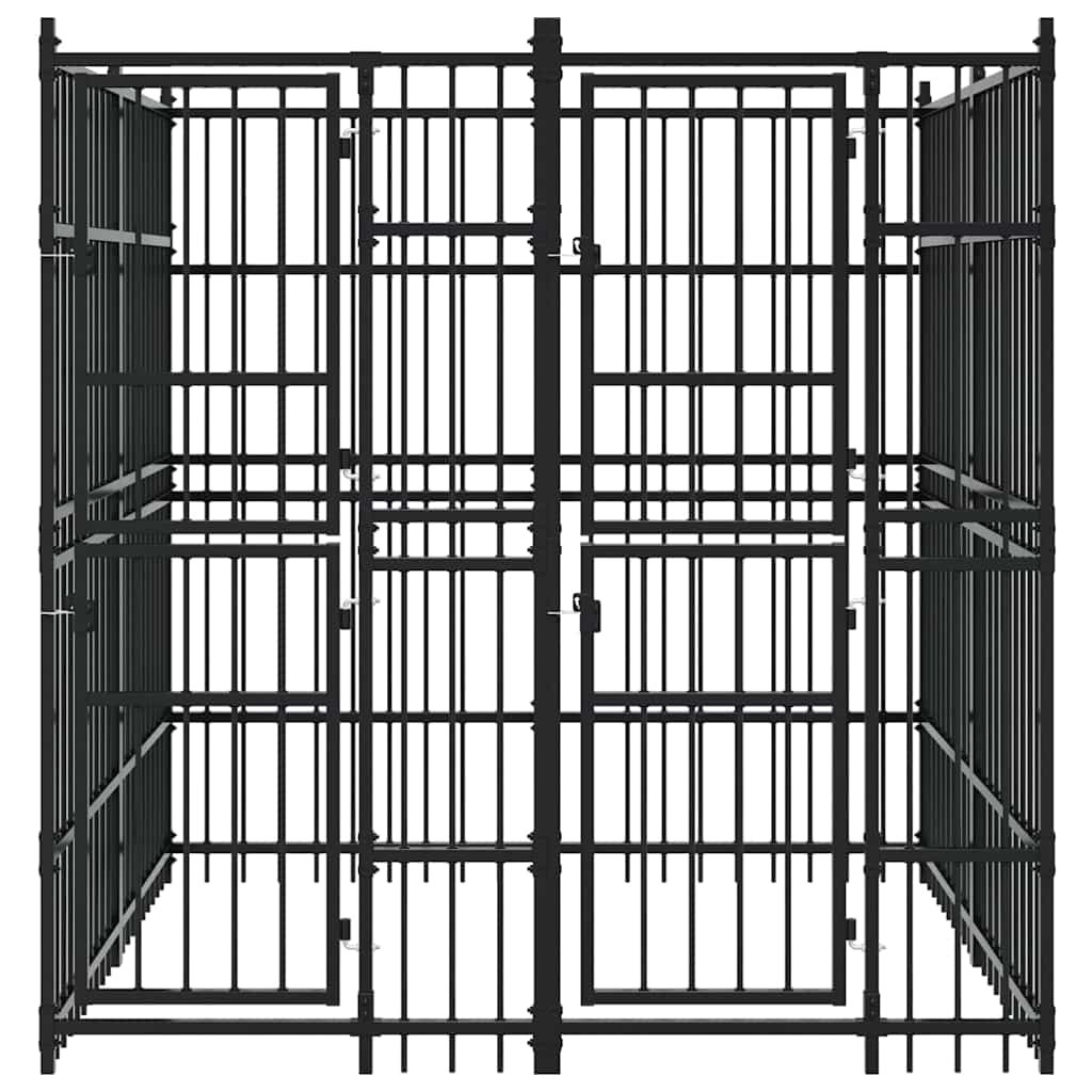 Outdoor Dog Kennel Steel 3,69 m²