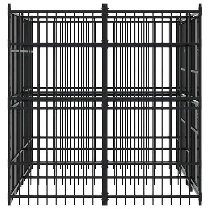 Outdoor Dog Kennel Steel 3.69 m²