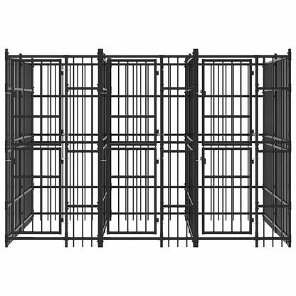 Outdoor Dog Kennel Steel 5.53 m²