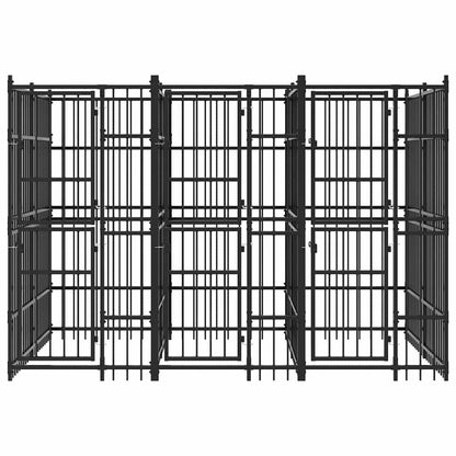 Outdoor Dog Kennel Steel 5,53 m²