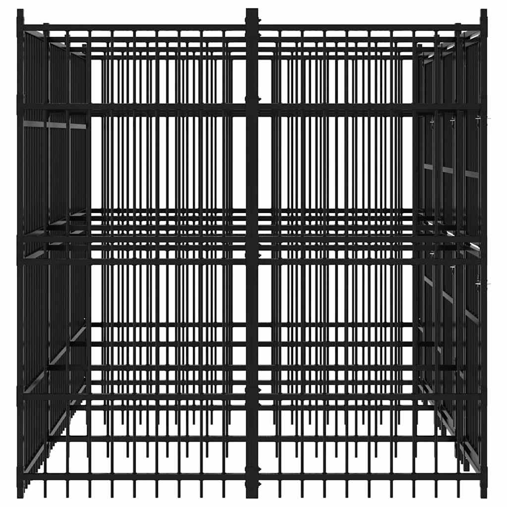 Outdoor Dog Kennel Steel 5.53 m²