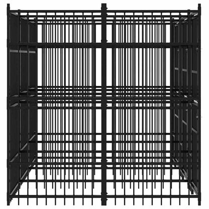Outdoor Dog Kennel Steel 7.37 m²
