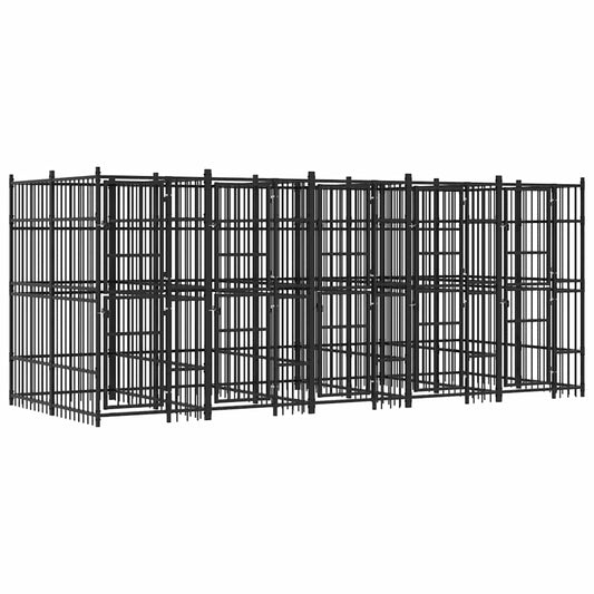 Outdoor Dog Kennel Steel 9.22 m²