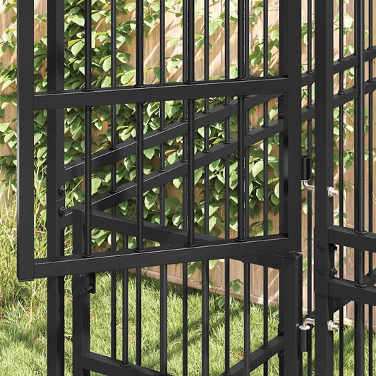 Outdoor Dog Kennel Steel 9.22 m²