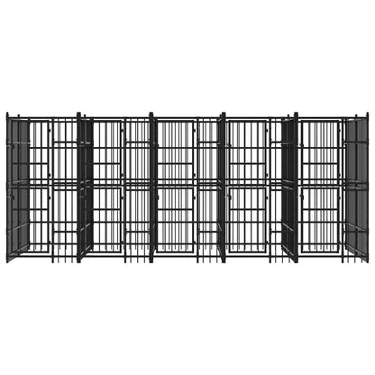 Outdoor Dog Kennel Steel 9.22 m²