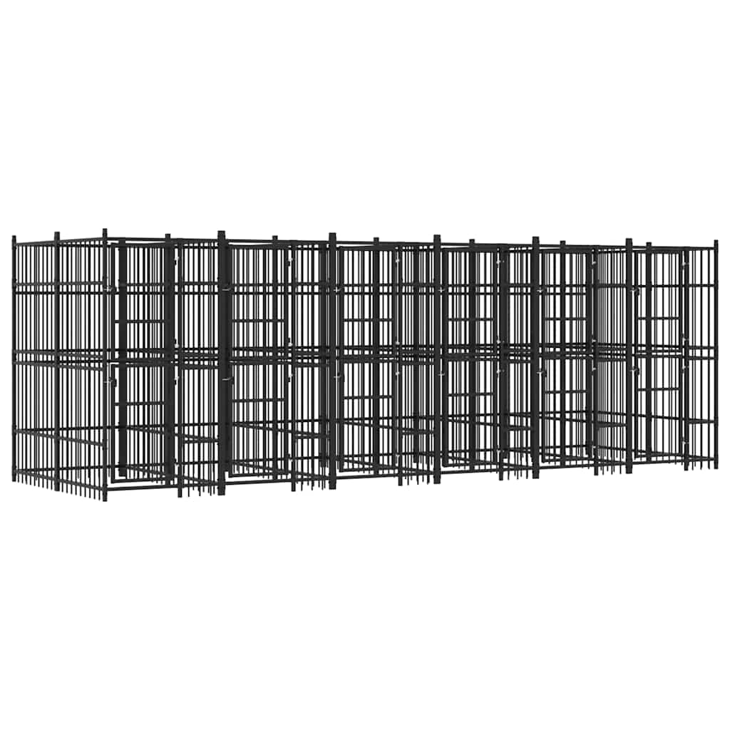 Outdoor Dog Kennel Steel 11.06 m²