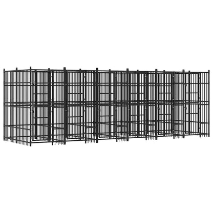 Outdoor Dog Kennel Steel 11.06 m²