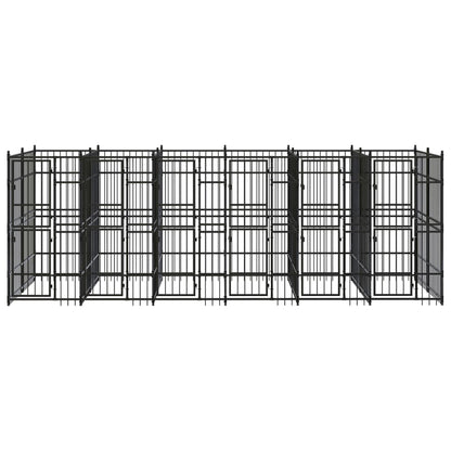 Outdoor Dog Kennel Steel 11.06 m²