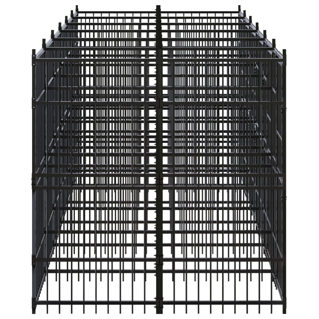 Outdoor Dog Kennel Steel 11.06 m²