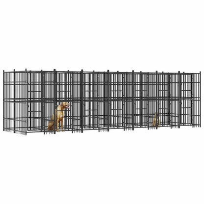 Outdoor Dog Kennel Steel 12.9 m²