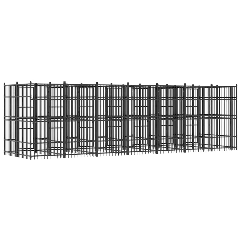 Outdoor Dog Kennel Steel 12.9 m²