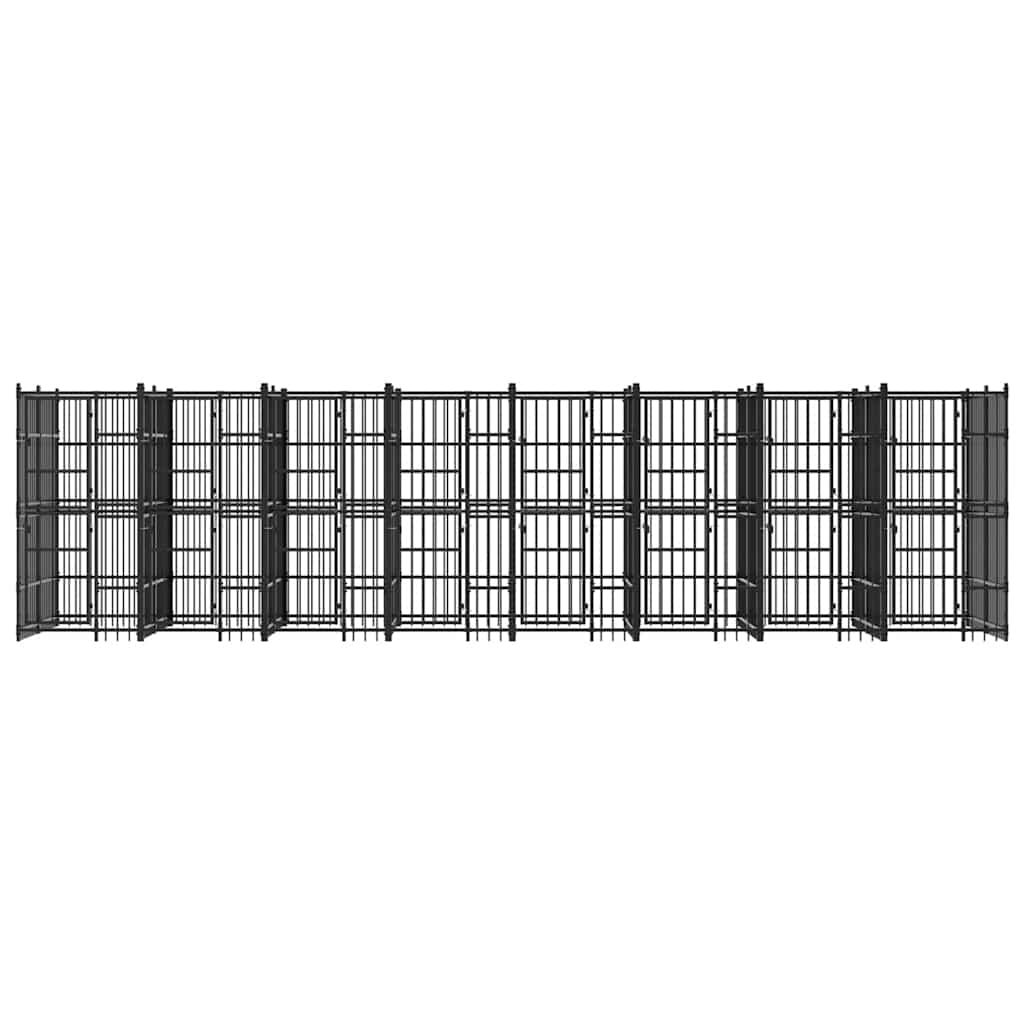 Outdoor Dog Kennel Steel 14.75 m²