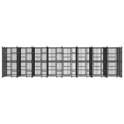 Outdoor Dog Kennel Steel 14.75 m²