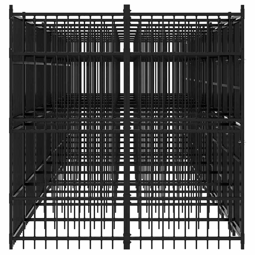 Outdoor Dog Kennel Steel 14.75 m²