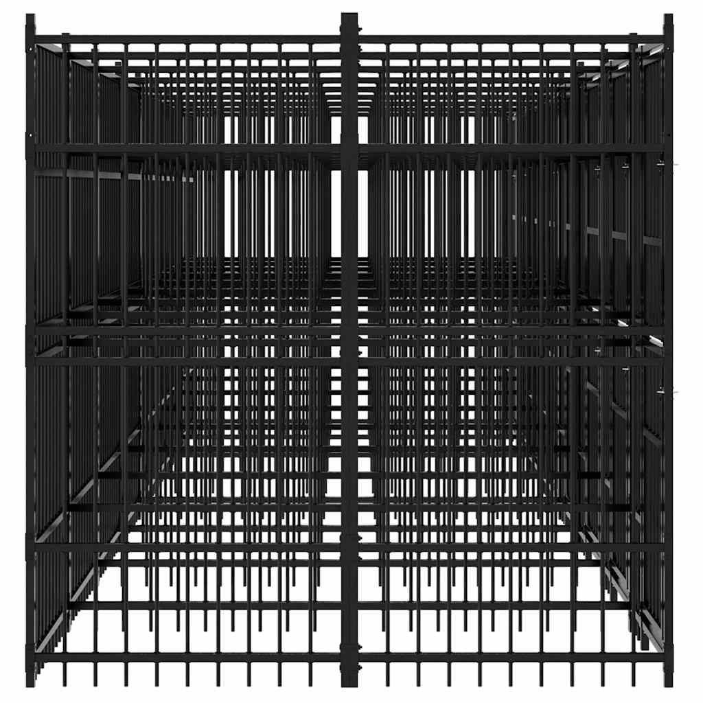 Outdoor Dog Kennel Steel 14.75 m²