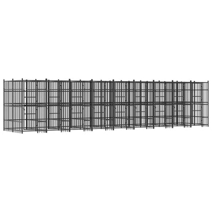 Outdoor Dog Kennel Steel 16.59 m²