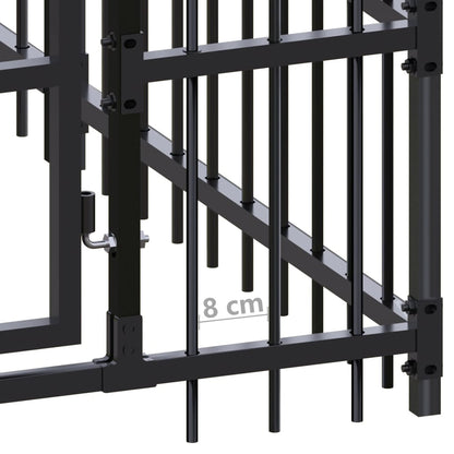 Outdoor Dog Kennel Steel 16.59 m²